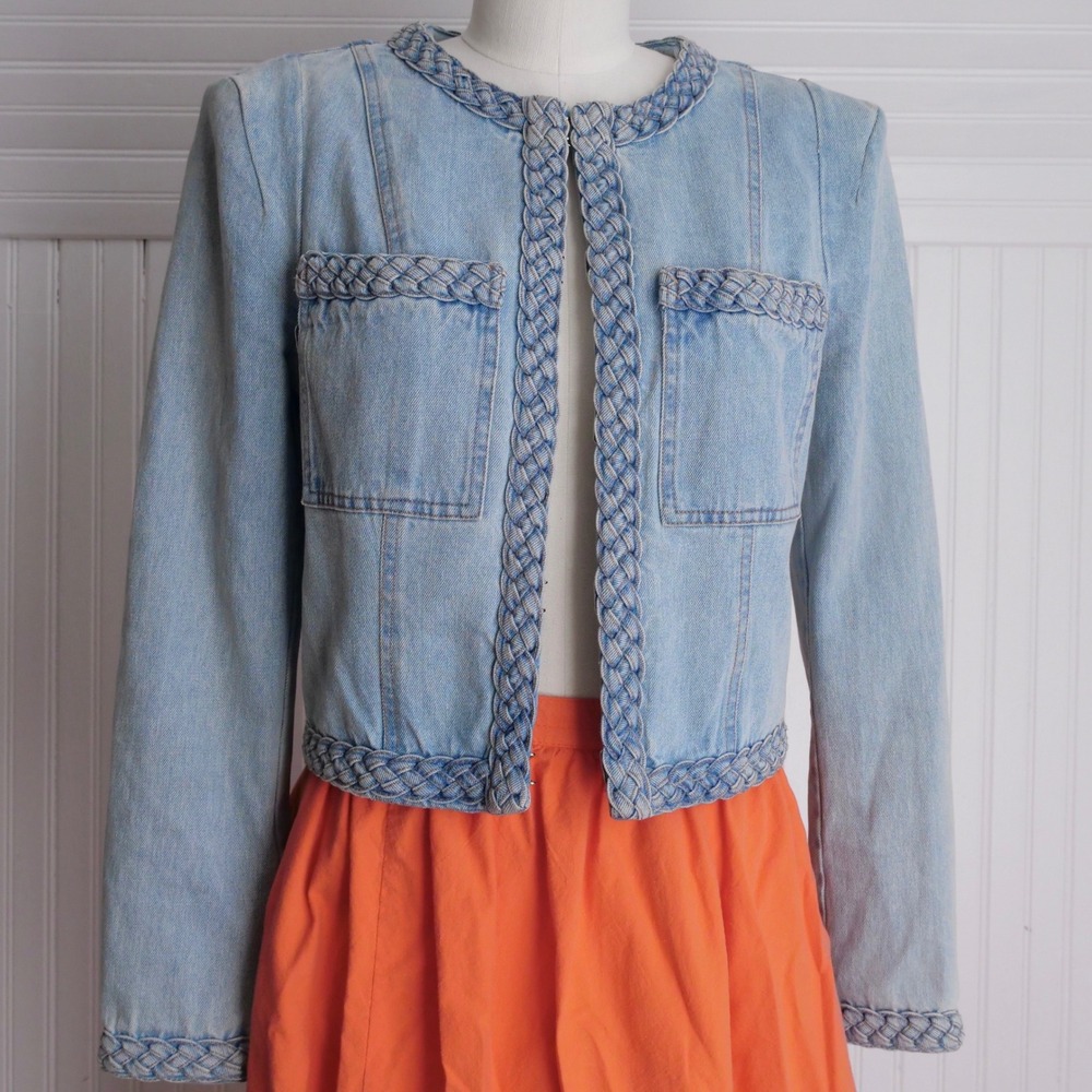 Modern Veronica Beard light was Arrowe braided denim jacket